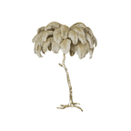 Brass Floor Lamp With Ostrich Feather Lighting Lobby