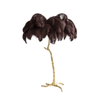 Brass Floor Lamp With Ostrich Feather Lighting Lobby