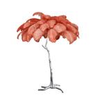 Brass Floor Lamp With Ostrich Feather Lighting Lobby