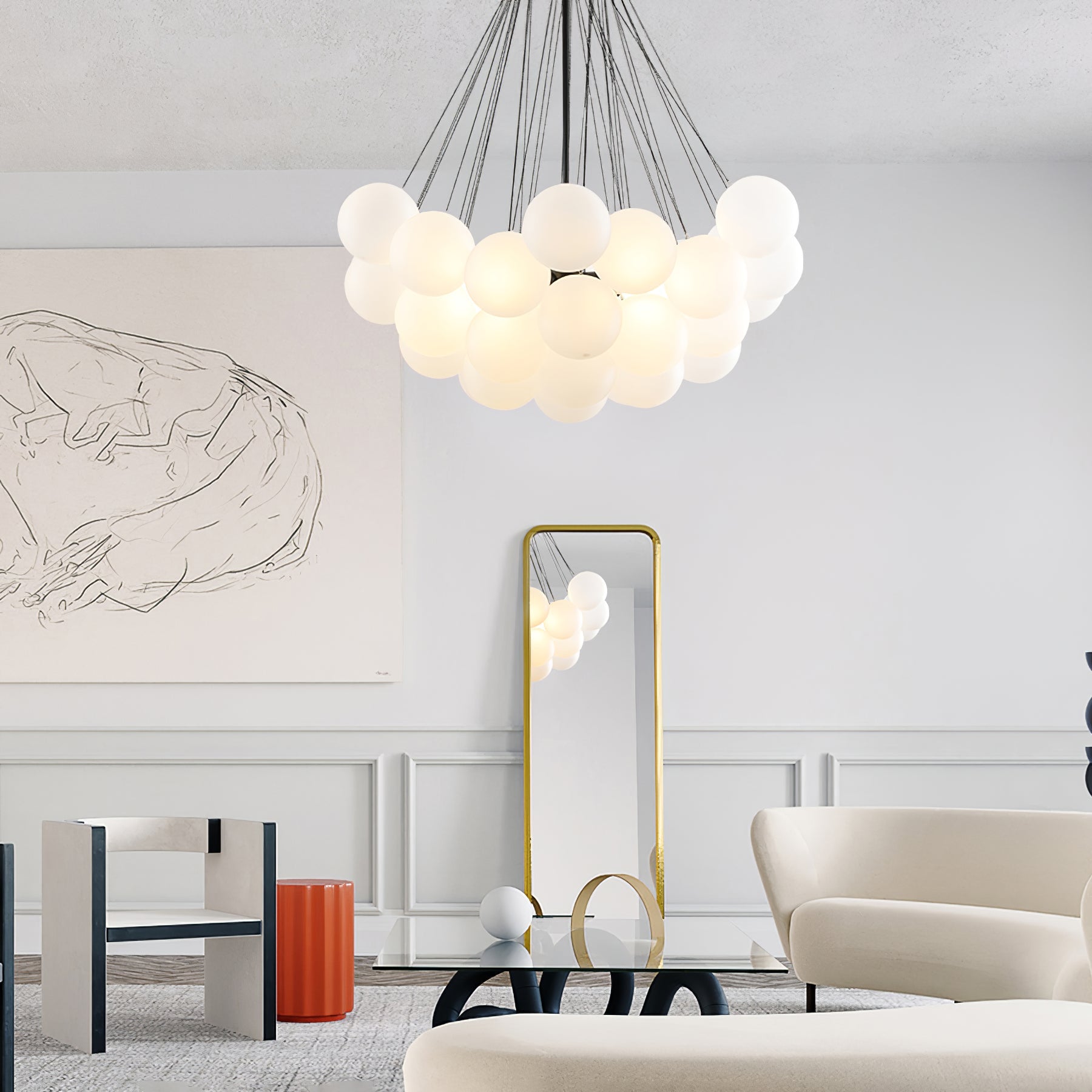 Bubble Ceiling Suspension Lighting Lobby