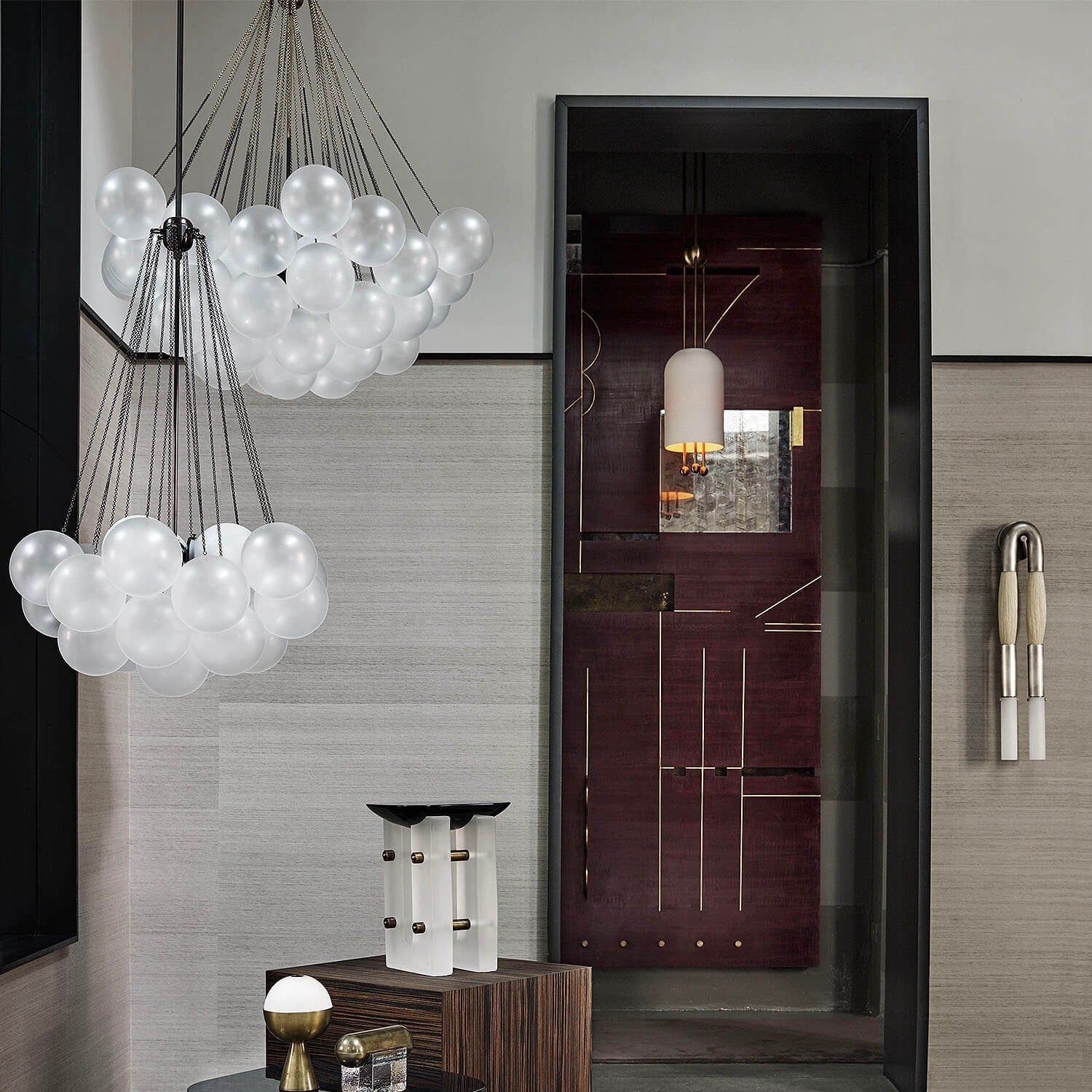 Bubble Ceiling Suspension Lighting Lobby