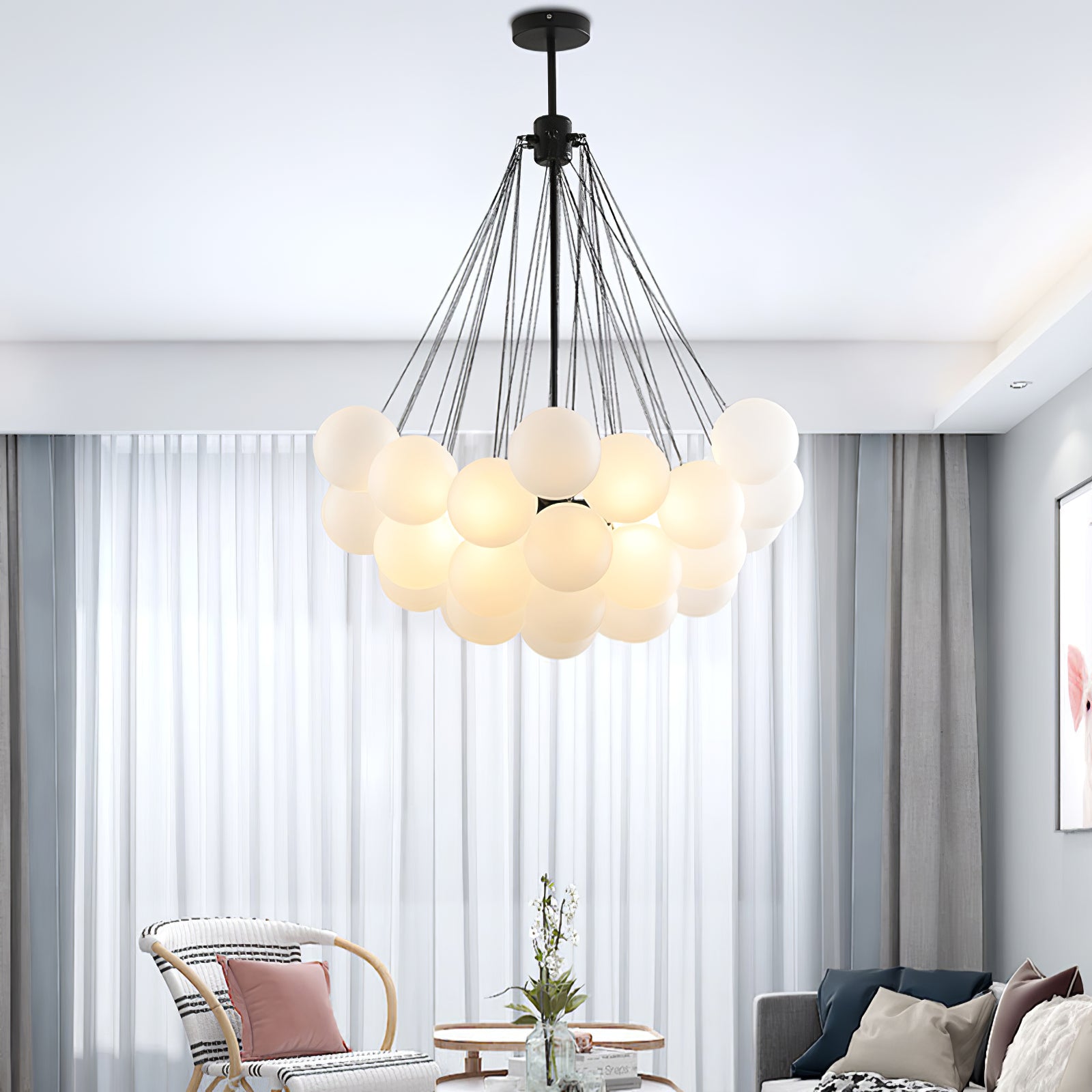 Bubble Ceiling Suspension Lighting Lobby