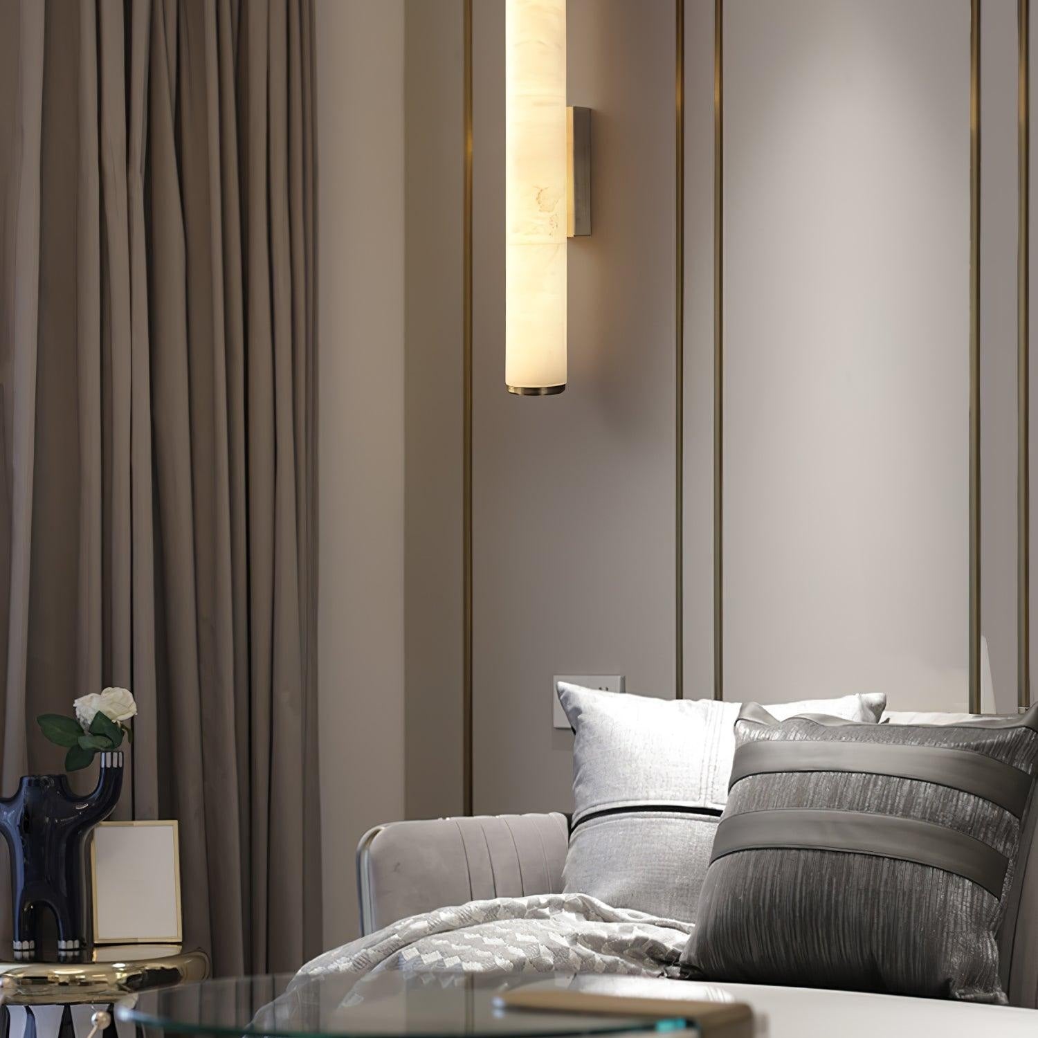 Callisto Alabaster Sconce Lamp Lighting Lobby