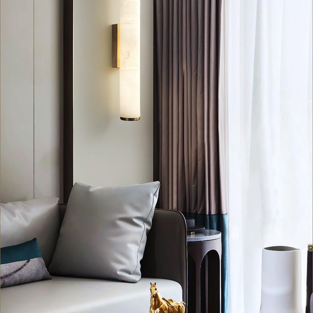 Callisto Alabaster Sconce Lamp Lighting Lobby