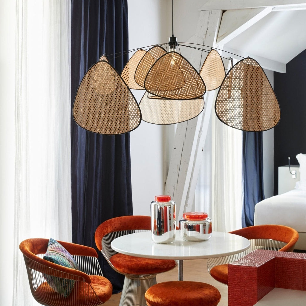 Cannage Ceiling Pendant Lighting Lobby
