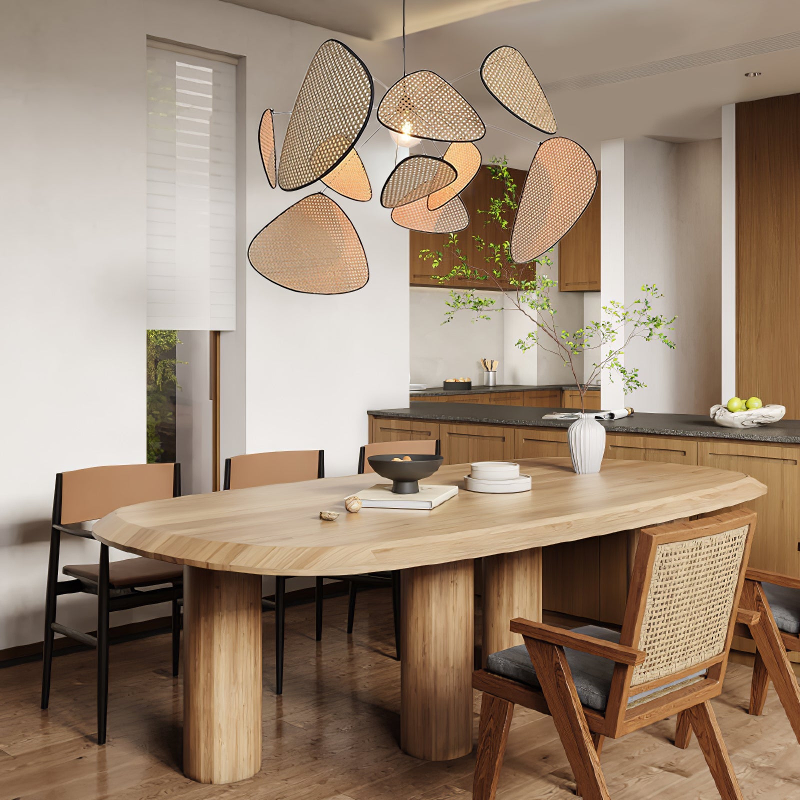 Cannage Ceiling Pendant Lighting Lobby