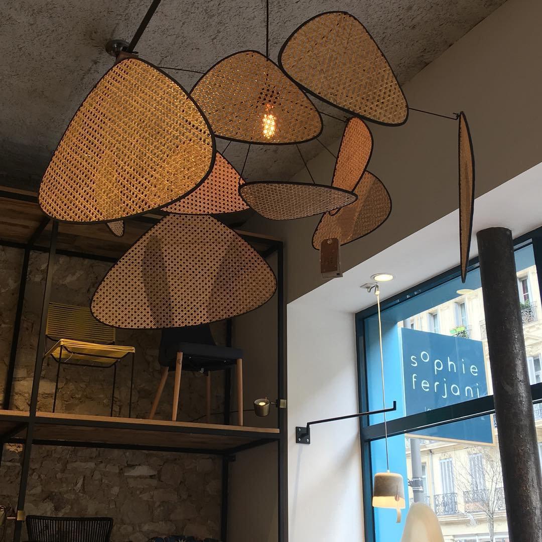 Cannage Ceiling Pendant Lighting Lobby