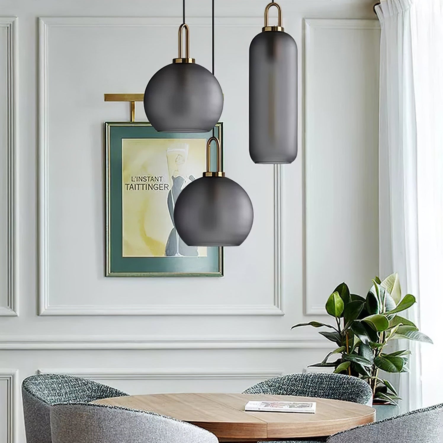 Ceiling Glass Suspension Lamp Lighting Lobby