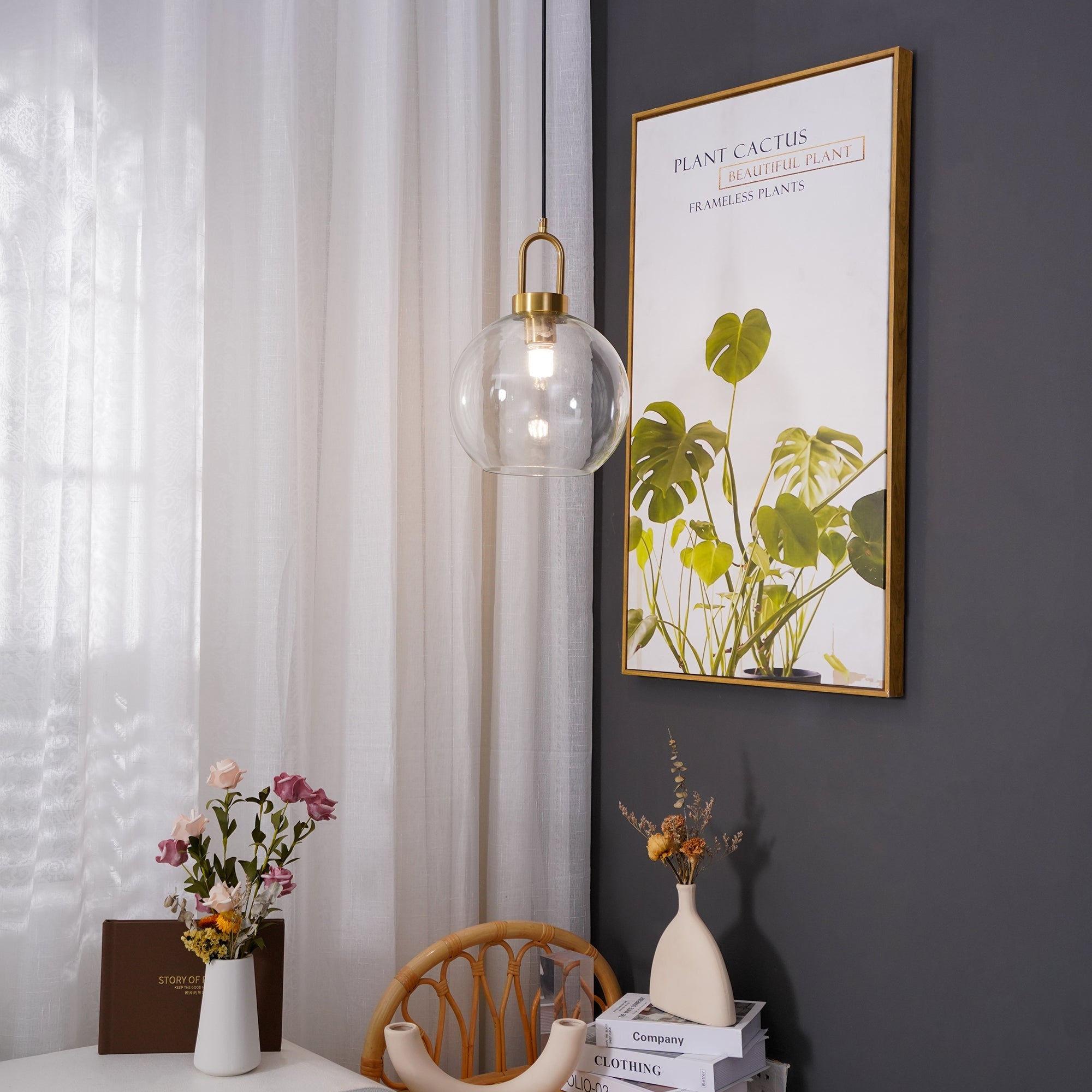 Ceiling Glass Suspension Lamp Lighting Lobby