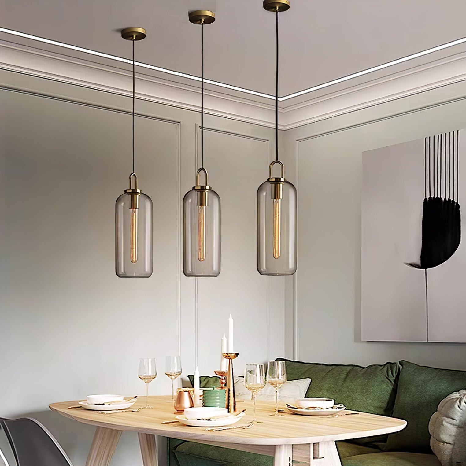 Ceiling Glass Suspension Lamp Lighting Lobby