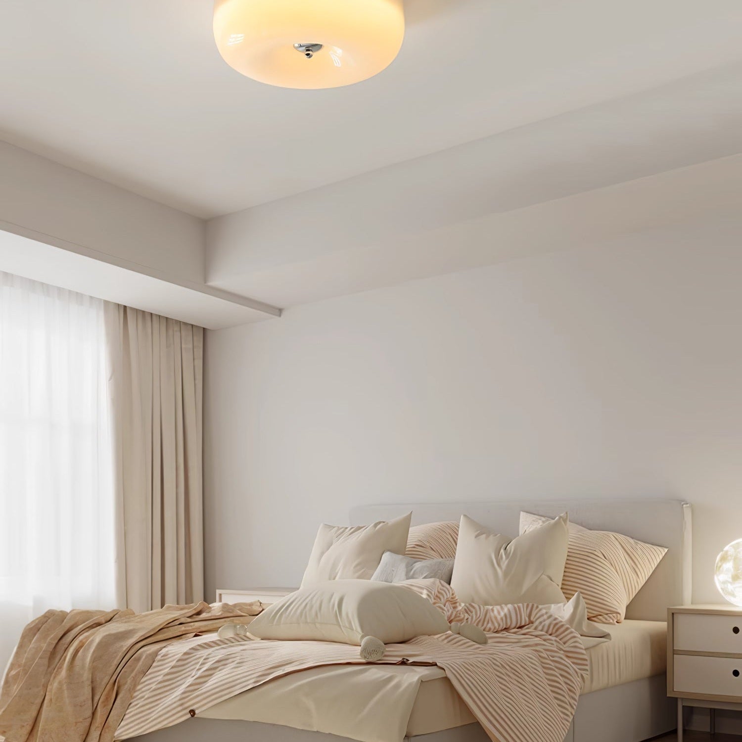 Ceiling Light Cream Pudding Lighting Lobby