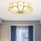 Ceiling Light Fixture with Flower Shaped Glass Lighting Lobby