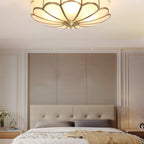 Ceiling Light Fixture with Flower Shaped Glass Lighting Lobby