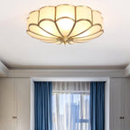 Ceiling Light Fixture with Flower Shaped Glass Lighting Lobby