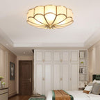 Ceiling Light Fixture with Flower Shaped Glass Lighting Lobby