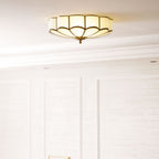 Ceiling Light Fixture with Flower Shaped Glass Lighting Lobby