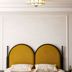 Ceiling Light Fixture with Flower Shaped Glass Lighting Lobby