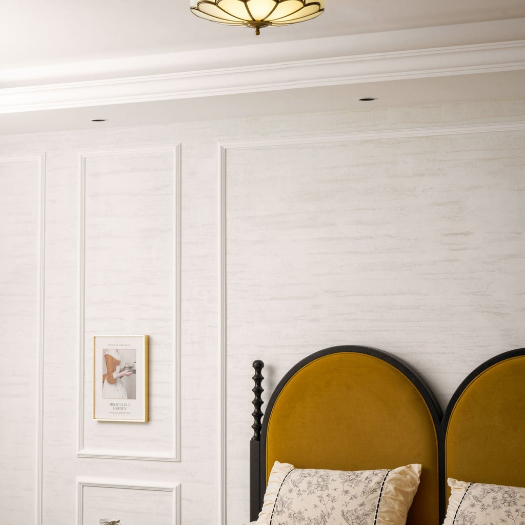 Ceiling Light Fixture with Flower Shaped Glass Lighting Lobby
