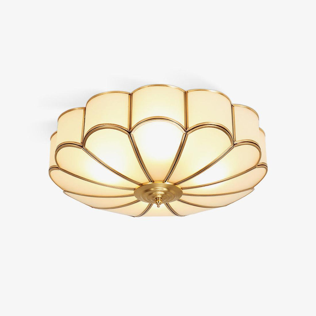 Ceiling Light Fixture with Flower Shaped Glass Lighting Lobby