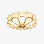 Ceiling Light Fixture with Flower Shaped Glass Lighting Lobby