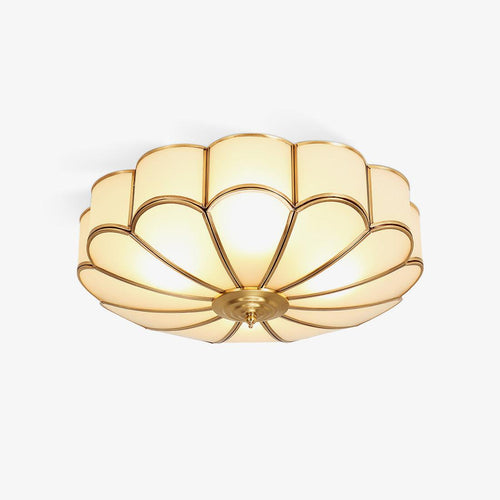 Ceiling Light Fixture with Flower Shaped Glass Lighting Lobby