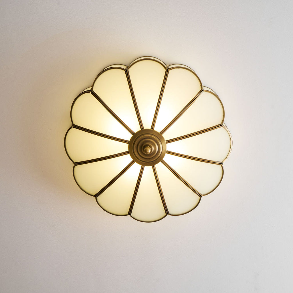 Ceiling Light Fixture with Flower Shaped Glass Lighting Lobby