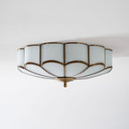 Ceiling Light Fixture with Flower Shaped Glass Lighting Lobby