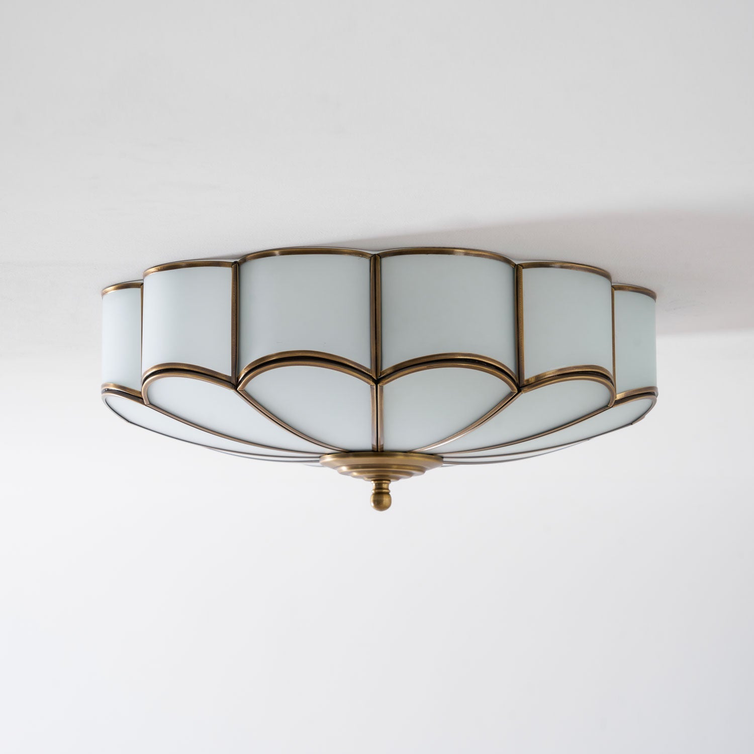 Ceiling Light Fixture with Flower Shaped Glass Lighting Lobby