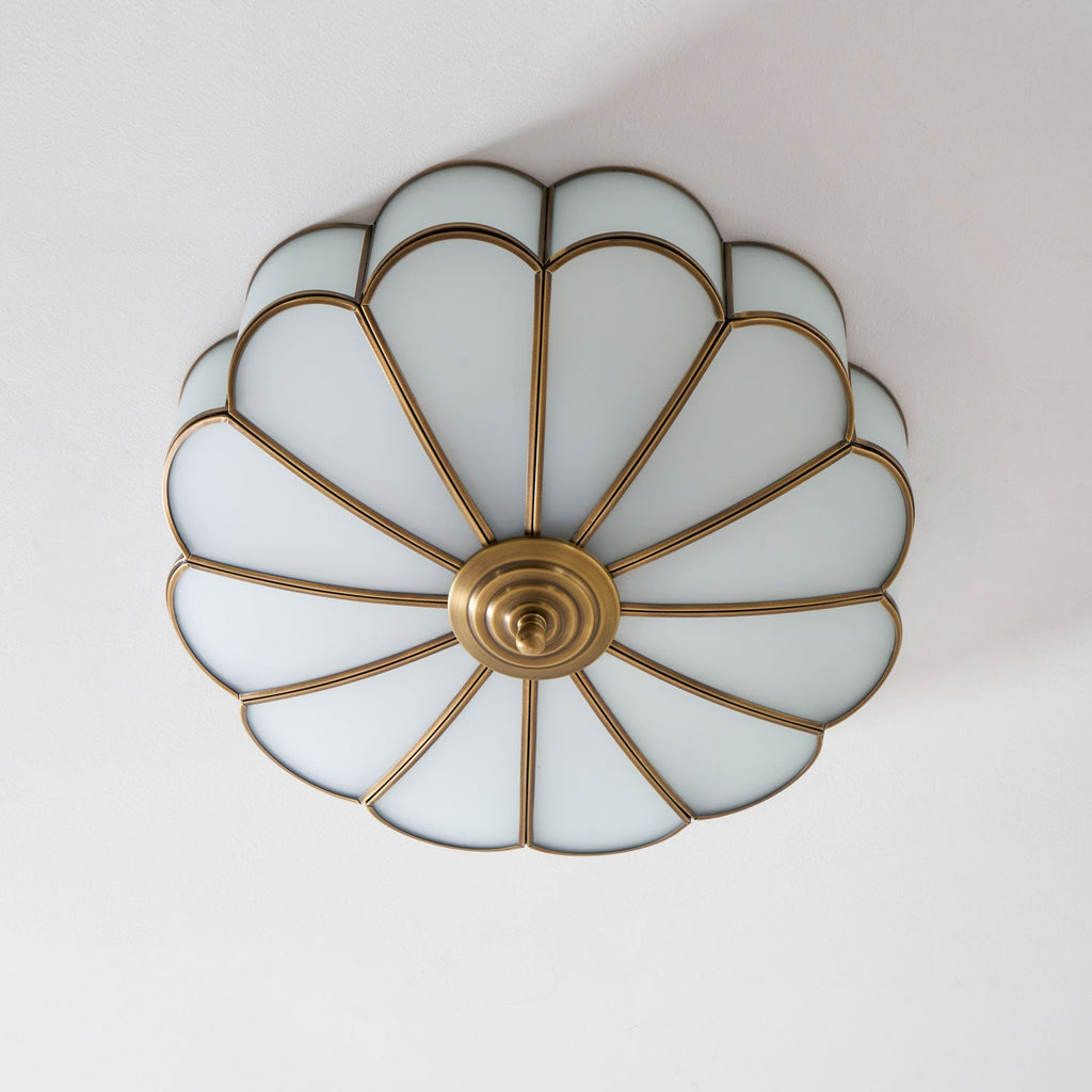 Ceiling Light Fixture with Flower Shaped Glass Lighting Lobby
