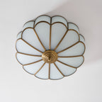 Ceiling Light Fixture with Flower Shaped Glass Lighting Lobby