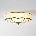 Ceiling Light Fixture with Flower Shaped Glass Lighting Lobby