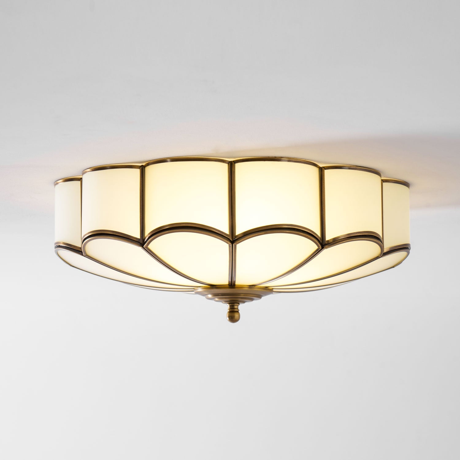 Ceiling Light Fixture with Flower Shaped Glass Lighting Lobby