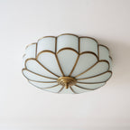 Ceiling Light Fixture with Flower Shaped Glass Lighting Lobby