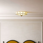 Ceiling Light Fixture with Flower Shaped Glass Lighting Lobby