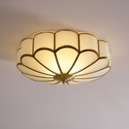 Ceiling Light Fixture with Flower Shaped Glass Lighting Lobby