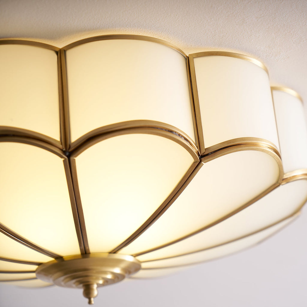Ceiling Light Fixture with Flower Shaped Glass Lighting Lobby