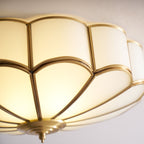 Ceiling Light Fixture with Flower Shaped Glass Lighting Lobby