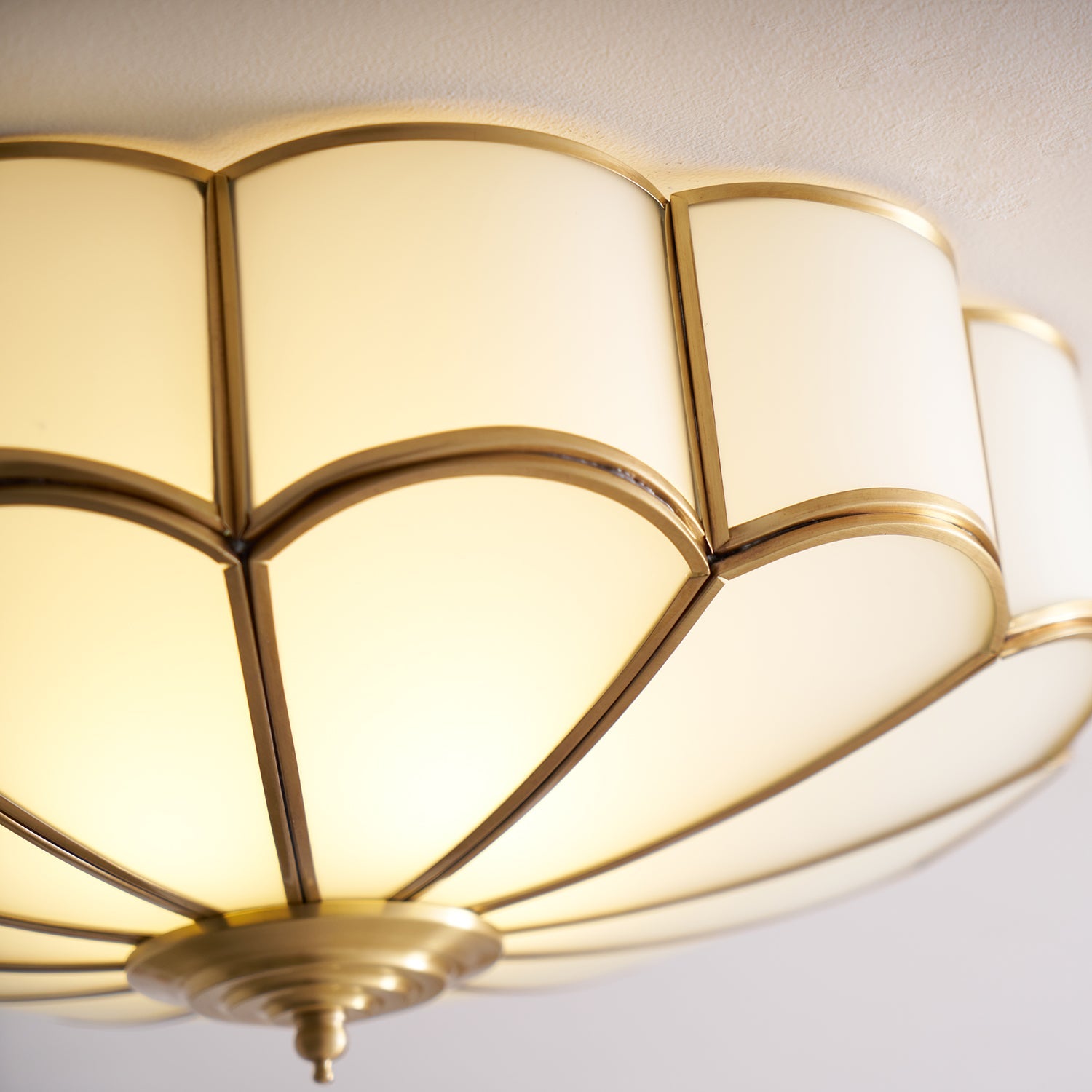 Ceiling Light Fixture with Flower Shaped Glass Lighting Lobby