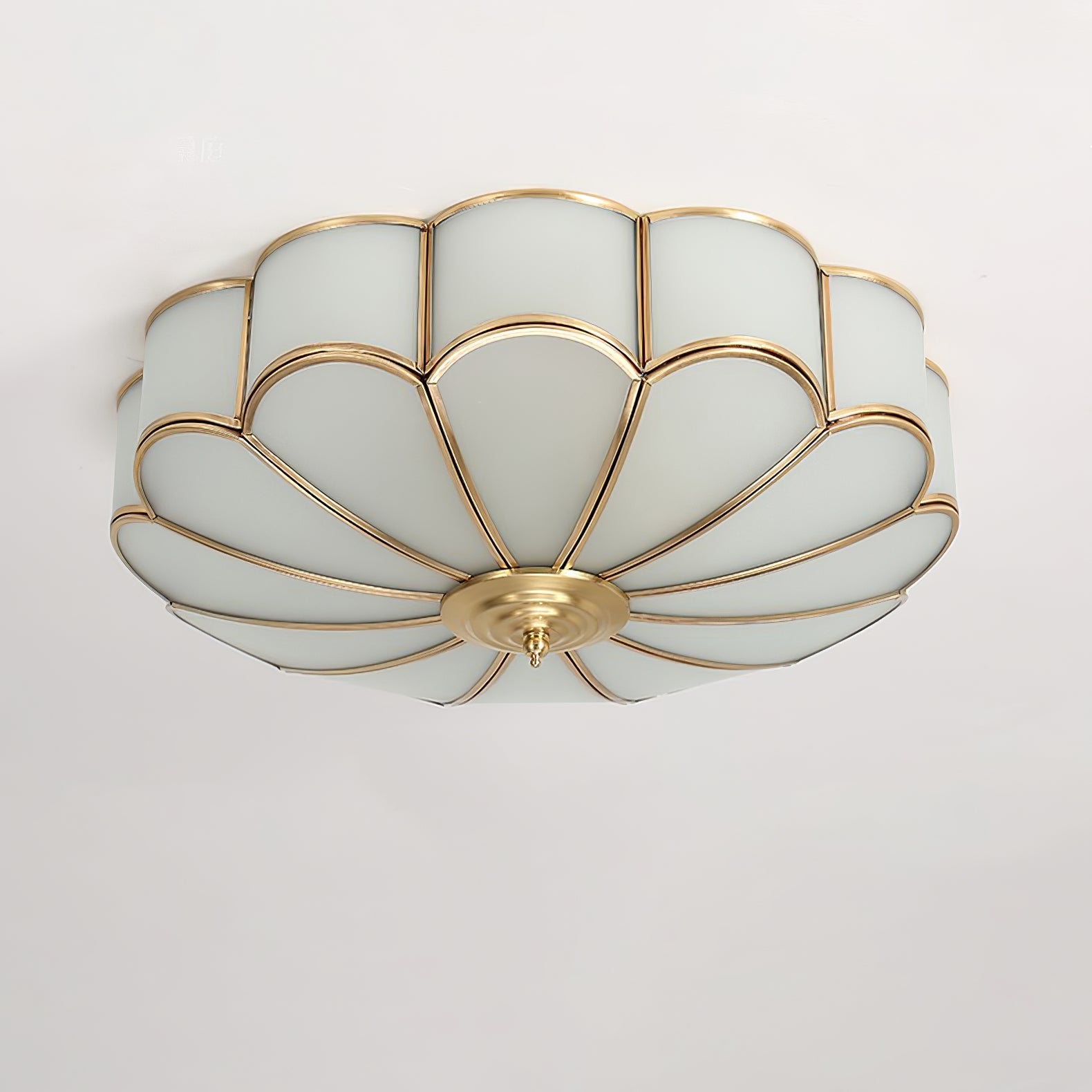 Ceiling Light Fixture with Flower Shaped Glass Lighting Lobby