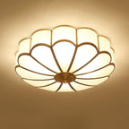 Ceiling Light Fixture with Flower Shaped Glass Lighting Lobby