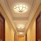 Ceiling Light Fixture with Flower Shaped Glass Lighting Lobby