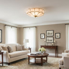 Ceiling Light Fixture with Flower Shaped Glass Lighting Lobby