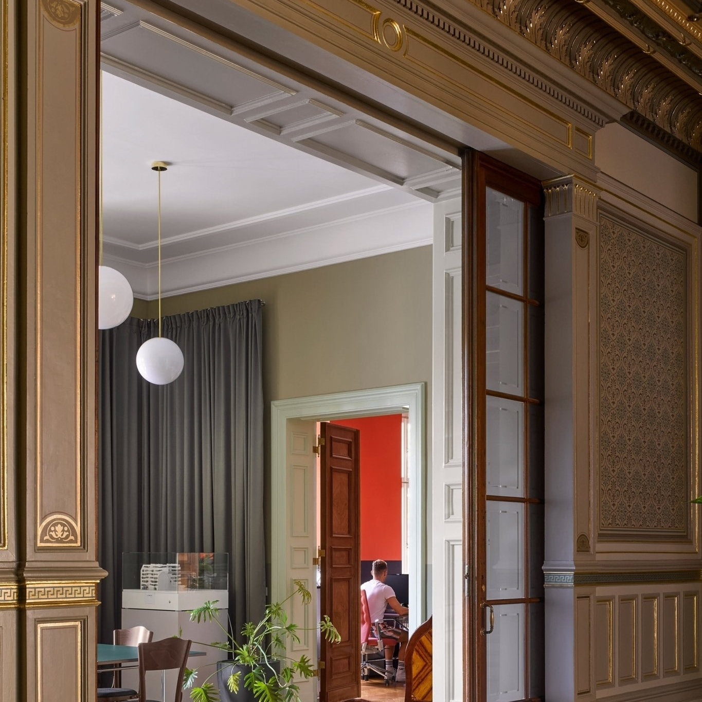 Ceiling Pendant Light Brass Architectural Series Lighting Lobby
