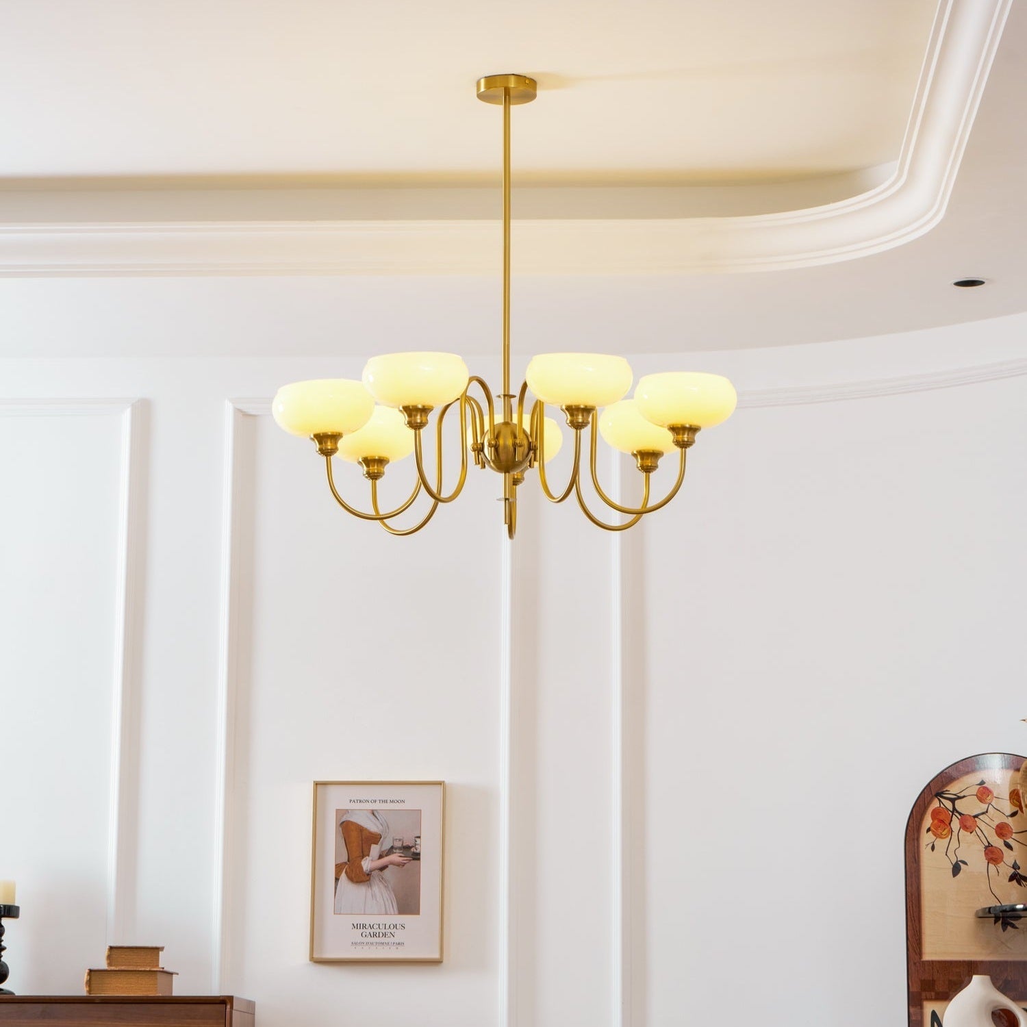 Ceiling Pendant Persimmon Creamy Lighting Lobby