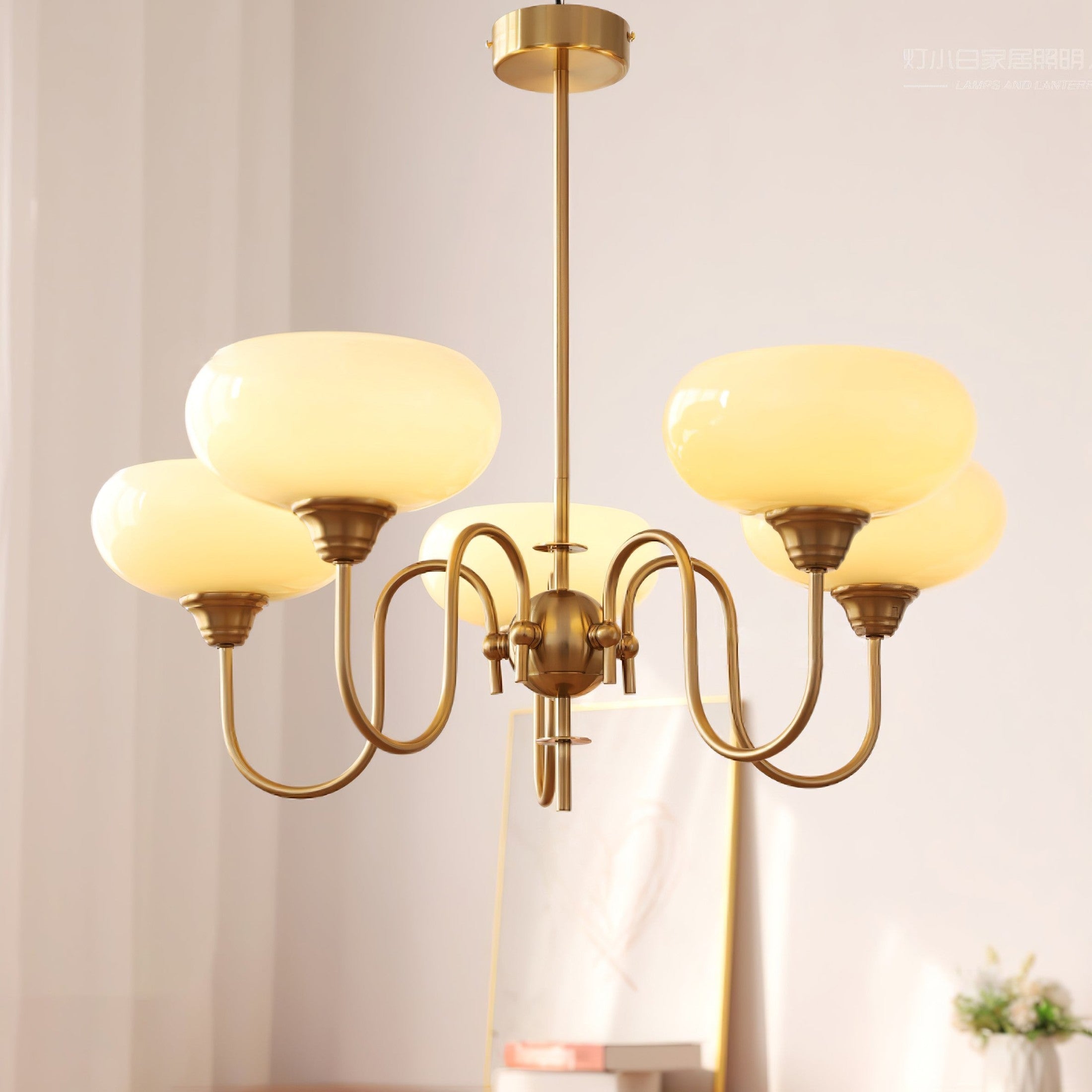 Ceiling Pendant Persimmon Creamy Lighting Lobby