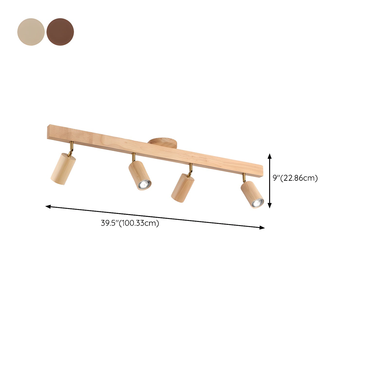 Ceiling Spotlight Fixture With Natural Wood Beam Lighting Lobby