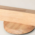Ceiling Spotlight Fixture With Natural Wood Beam Lighting Lobby