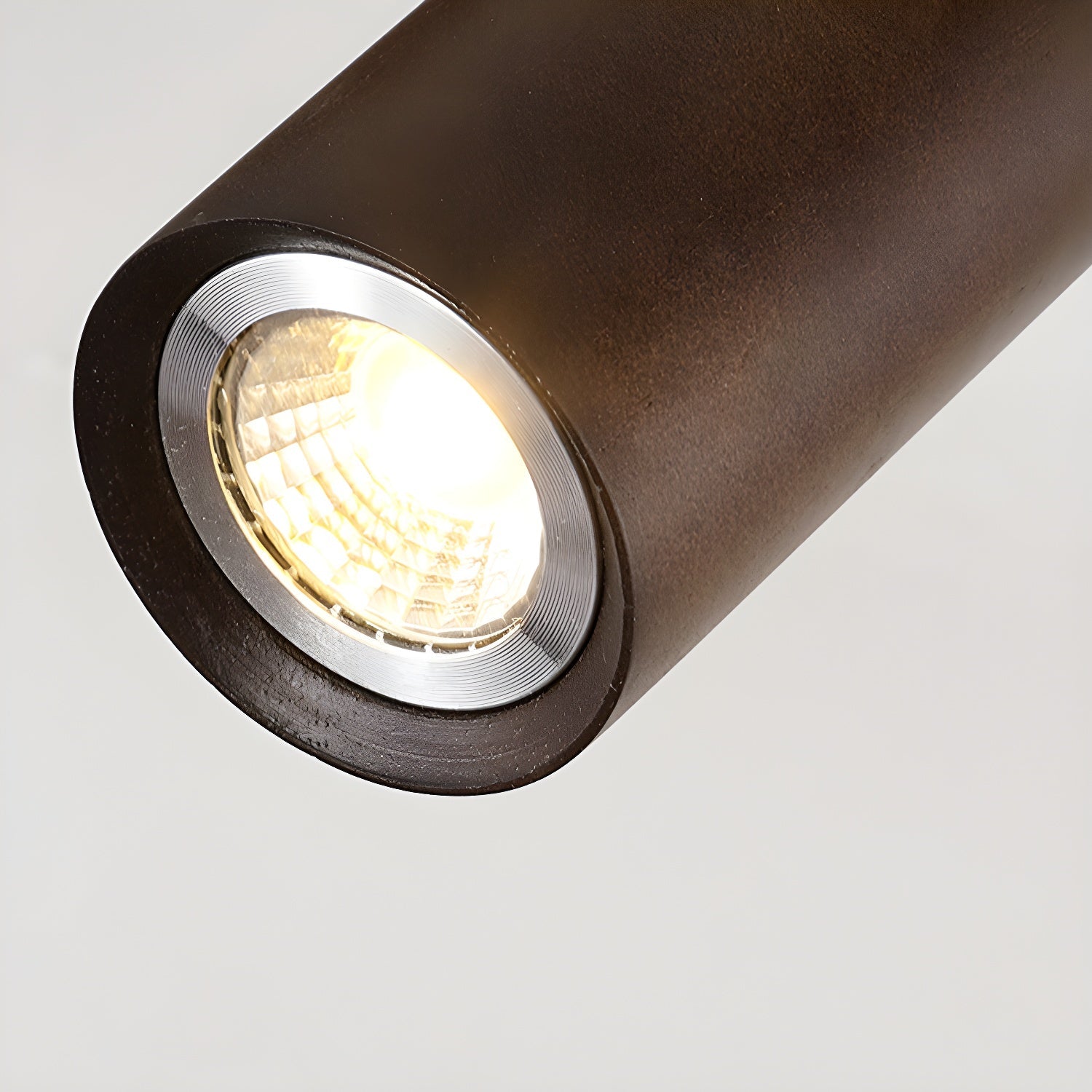 Ceiling Spotlight Fixture With Natural Wood Beam Lighting Lobby