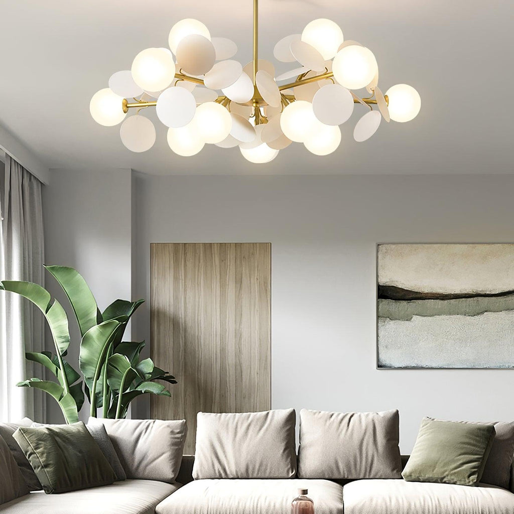 Ceiling Suspension Light In Off White Tree Design Lighting Lobby