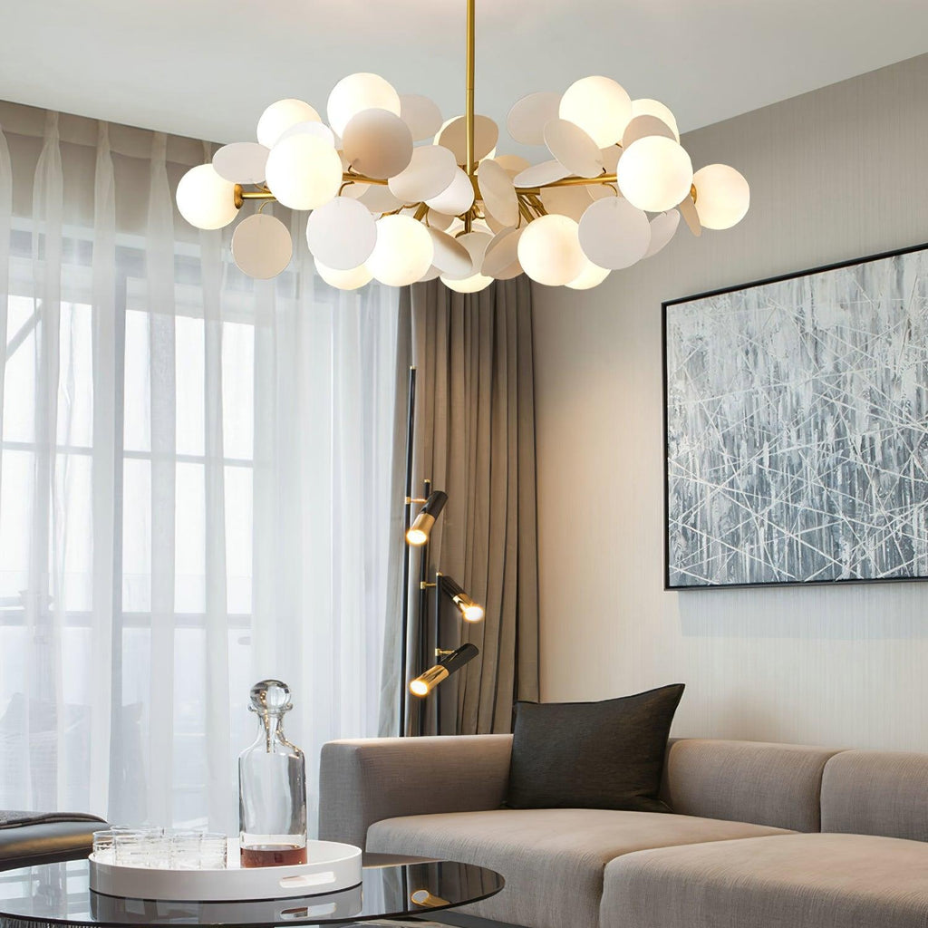 Ceiling Suspension Light In Off White Tree Design Lighting Lobby